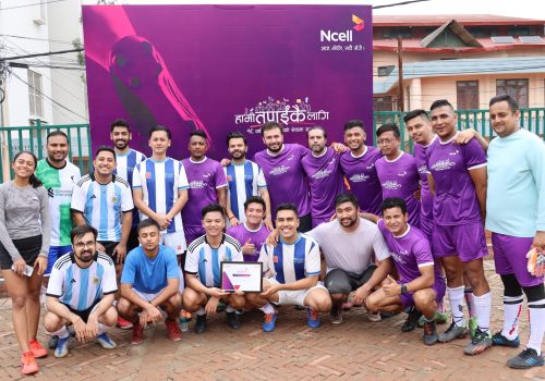 एनसेलद्वारा ‘पर्पल किकअफ’ मैत्रिपूर्ण फुटबल खेल आयोजना