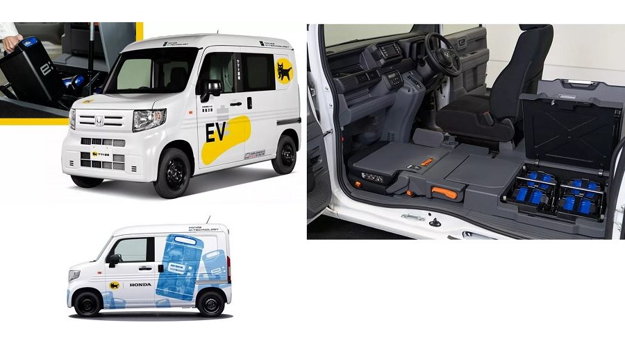 रिमुभेबल ब्याट्रीसहितको होन्डा एमईभी–भ्यान इलेक्ट्रिक डेलिभरी भ्यान कन्सेप्ट अनावरण