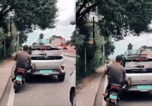 भारतमा बीच सडकमै टाटा नेक्सन ईभीको ब्याट्री सकियो, इलेक्ट्रिक स्कुटरले धकेलेको भिडियो भाइरल