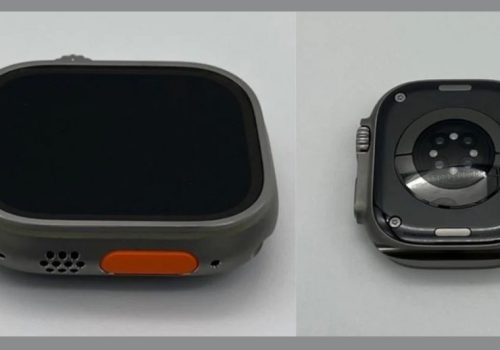 एप्पल वाच अल्ट्रा डार्क सेरामिक ब्याक प्रोटोटाइपको साथ देखियो