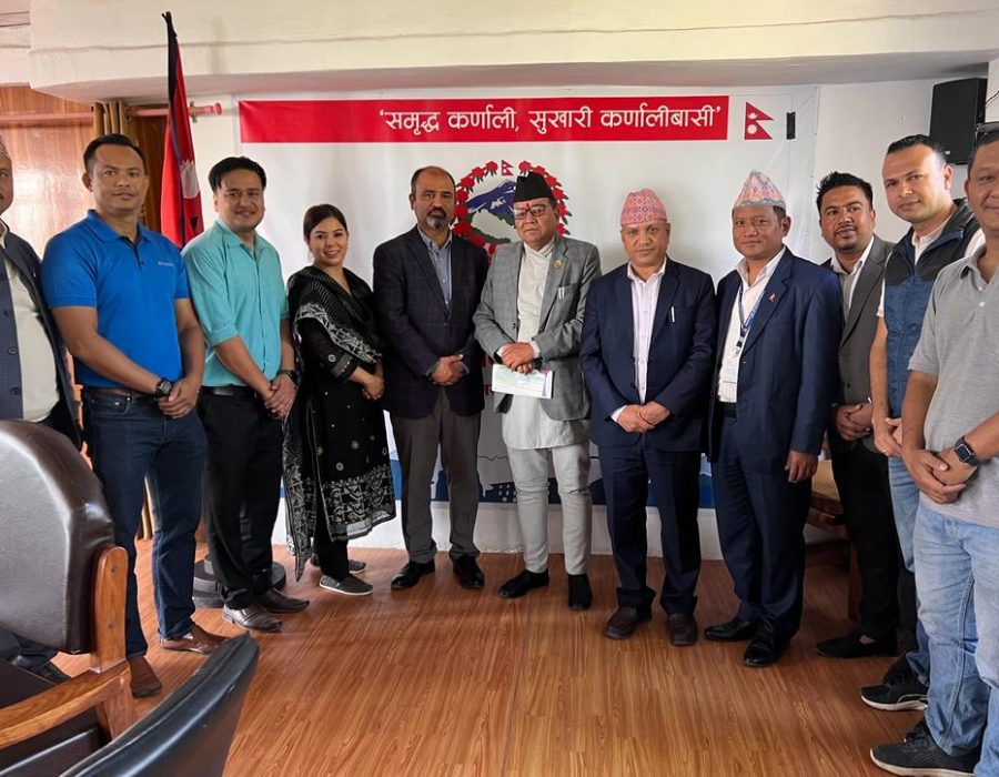 Ncell hands over its support of Rs. 50 lakhs to the Provincial Government of Karnali in Surkhet