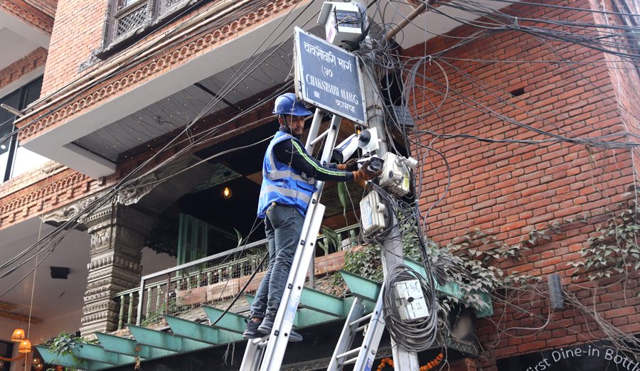 ठमेलका चोकमा सिसी क्यामरा जडान