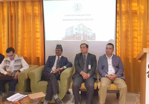 लुम्बिनी प्राविधिक विश्वविद्यालयका पहिलो ब्याचका विद्यार्थीलाई अभिमुखीकरण