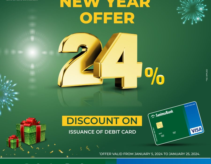 सानिमा बैंकले नव वर्ष योजनाअन्तरगत डेबिट कार्डको आवेदनमा छुट दिने