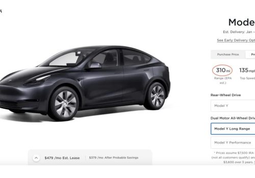 टेस्लाले मोडल वाईको रेन्ज इस्टिमेट्स लगभग २० माइलले घटायो