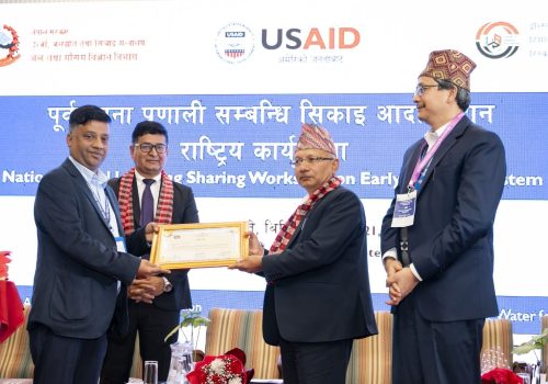 विपद जोखिम न्यूनीकरणमा अतुलनीय योगदान पुर्याएकोमा नेपाल टेलिकम सम्मानित