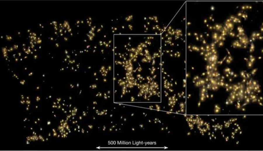 वैज्ञानिकहरूले भेट्टाए २६ पद्य्म सूर्य जत्तिकै विशाल ग्यालेक्सी सुपरक्लस्टर