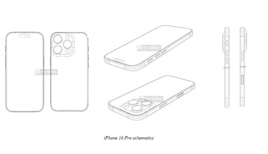 आईफोन १६ प्रो को लीक भएको स्कीमेटिक्समा क्याप्चर बटन देखापर्यो