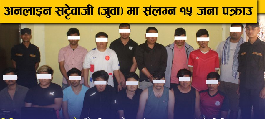 आईपीएल क्रिकेटको अनलाईन सट्टेवाजीमा संलग्न १५ जना पक्राउ