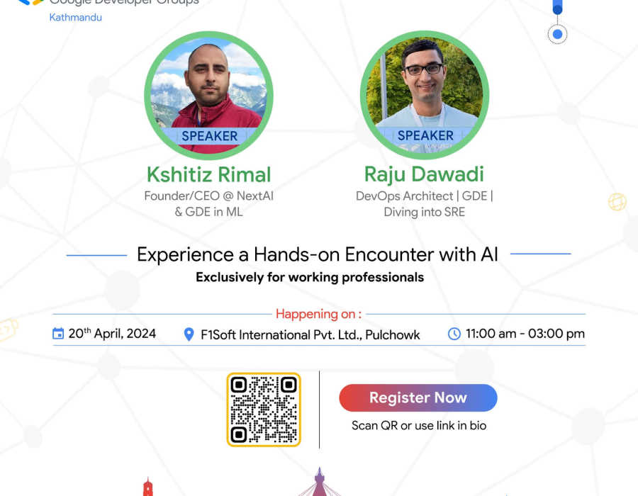 आर्टिफिसियल इन्टेलिजेन्स बारे जानकारी दिन गुगल डेभलपर ग्रुपले “बिल्ड विद एआई” कार्यक्रम गर्दै