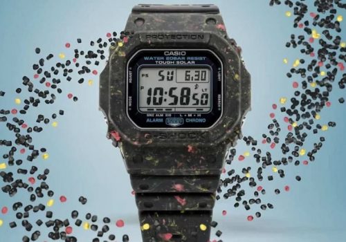 रिसाइकल गरिएको फोहोरबाट बनेको क्यासियो जी–५६००बीजी–१ लिमिटेड एडिसन वाच लन्च