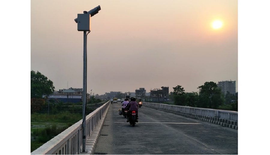 झापाको बिरिङ र निन्दामा बाढीको पूर्व सूचना दिने प्रणाली जडान