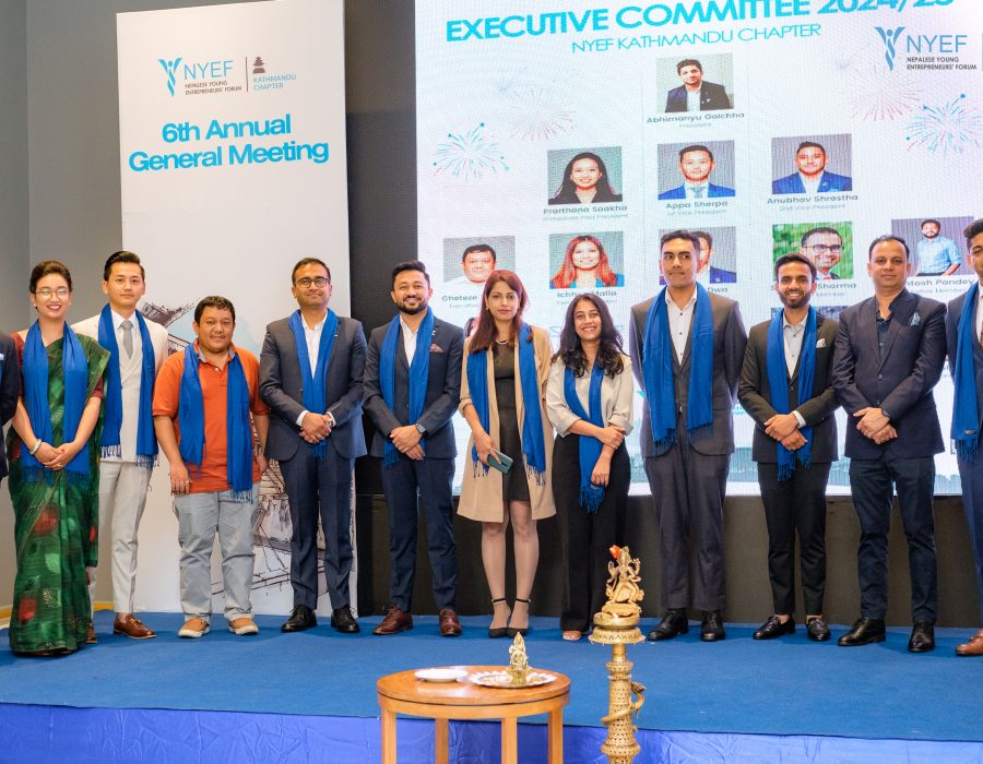 नेपाल युवा उद्यमी मंच काठमाडौंमा अभिमन्यु गोल्छाको नेतृत्वमा नयाँ कार्यसमिति चयन