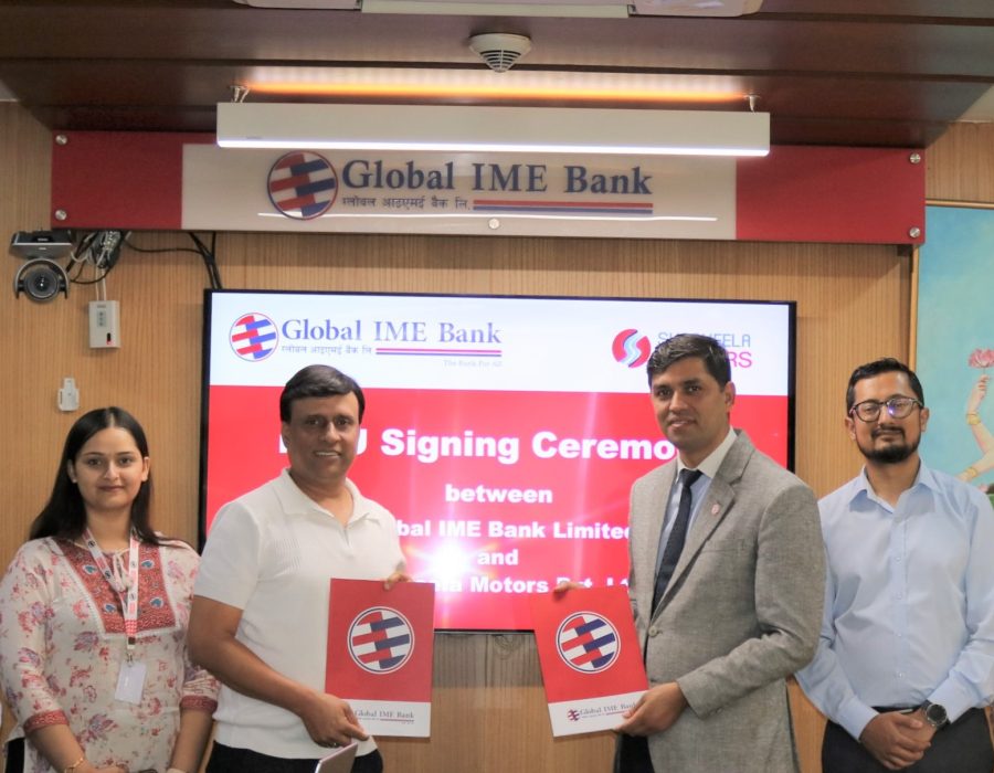 ग्लोबल आइएमई बैंक र शशिला मोटर्सबिच विद्युतीय सवारी कर्जा प्रवाहसम्बन्धी सम्झौता