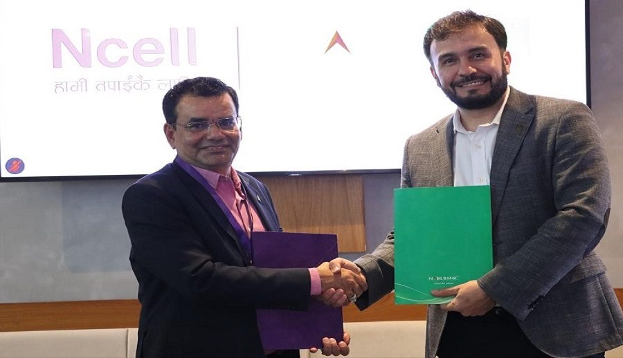 एनसेल र नबिल बैंकले गरे डिजिटल कारोबार सम्झौता