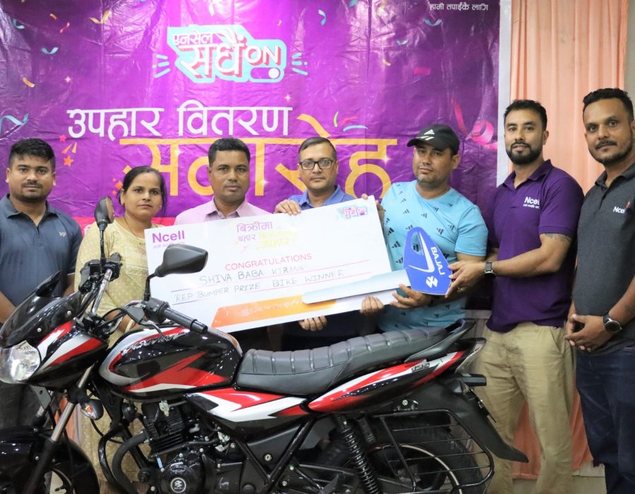 Ncell’s retailer Nagendra wins Discover bike