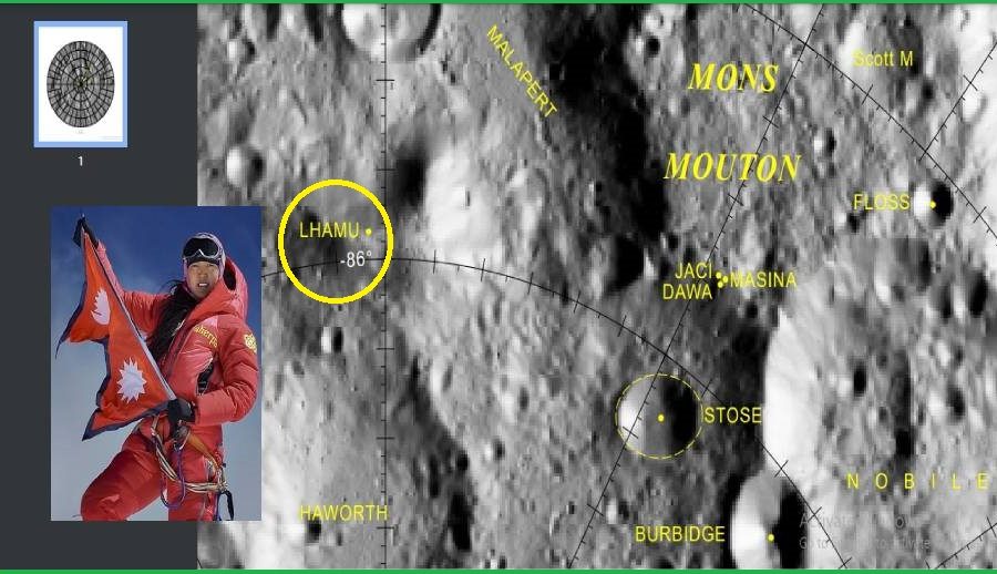 पासाङ ल्हामु शेर्पाको नामबाट चन्द्रमामा रहेको क्रेटरको नामाकरण