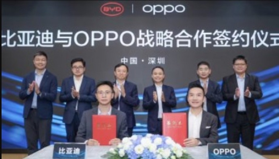 विद्युतीय सवारी साधन र एआई निर्माणका लागि ओपोद्वारा बीवाईडीसँग साझेदारी