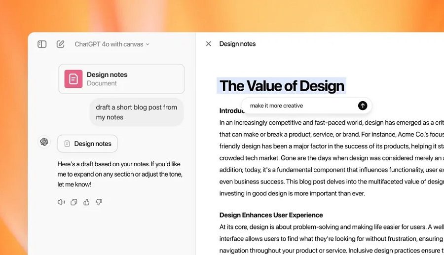 ओपनएआईले परीक्षण गर्यो च्याटजीपीटीको लागि नयाँ इन्टरफेस ‘क्यानभास’