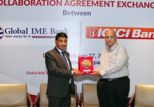 ग्लोबल आइएमई बैंक र आईसीआईसीआई बैंक क्यानाडाबीच बैंकिङ्ग सेवासम्बन्धी सहकार्यका लागि समझदारी
