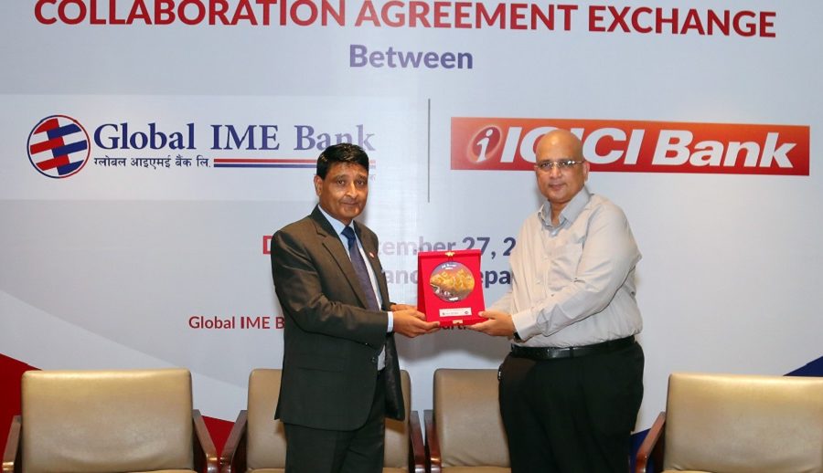ग्लोबल आइएमई बैंक र आईसीआईसीआई बैंक क्यानाडाबीच बैंकिङ्ग सेवासम्बन्धी सहकार्यका लागि समझदारी