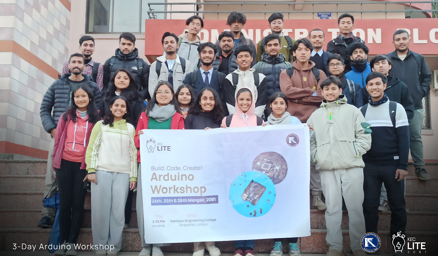 केईसीमा तीनदिने अर्डुइनो वर्कशप सम्पन्न, केईसी लाइट २०८१ को तयारी जारी