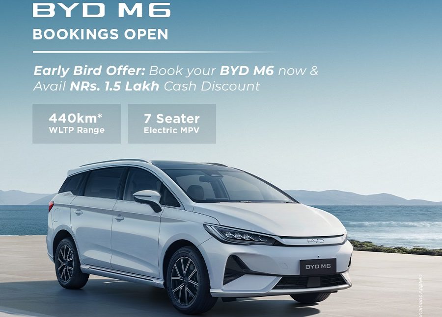 Cimex Inc announces booking open for BYD M6: Nepal’s First Premium 7-Seater Electric MPV