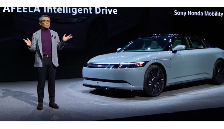 सोनी र होन्डाको साझेदारीमा निर्मित अफीला १ विद्युतीय कार सीईएस २०२५ मा अनावरण