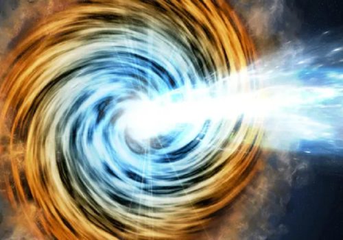 पृथ्वीबाट १२.९ अर्ब प्रकाश वर्ष टाढा देखियो पृथ्वीतर्फ उर्जाको किरण हुत्याउँदै गरेको विशाल ब्ल्याक होल