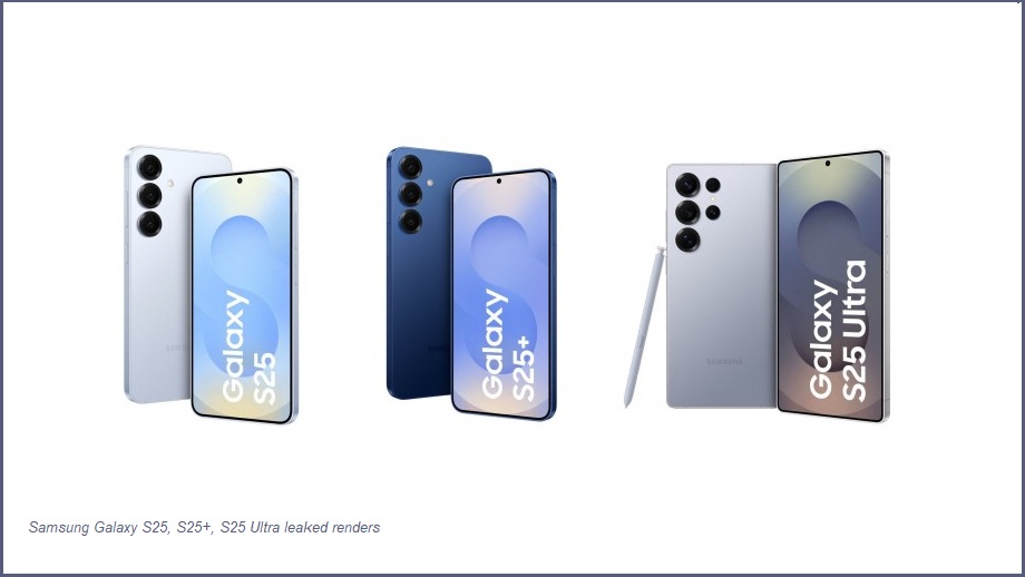 सामसङ ग्यालेक्सी एस२५, एस२५ प्लस, र एस२५ अल्ट्राको थप रेन्डरहरू लीक