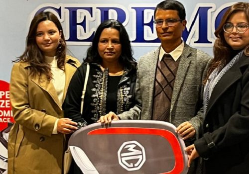 Ravi Aryal wins MG Comet EV under Skyworth Sapana SaCar offer