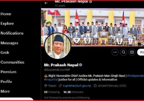 प्रधानन्यायाधीशको फोटो राखेर भेरिफाइड ‘फेक’ एक्स आइडीमार्फत् क्रिप्टोकरेन्सीको प्रचार गरेको प्रति ध्यानाकर्षण
