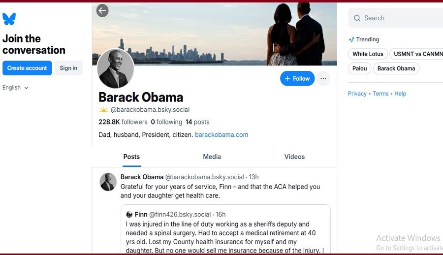 अमेरिकी पूर्व राष्ट्रपति ओबामा पनि जोडिए सामाजिक सञ्जाल ब्लूस्काईमा