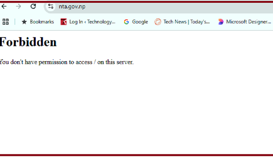 नेपाल दूरसञ्चार प्राधिकरणको वेबसाइट डाउन !