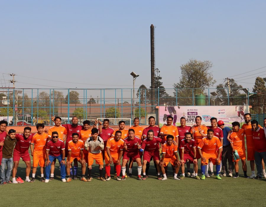 एनसेल एनएसएलको अवसरमा मैत्रिपूर्ण फुटबल खेल आयोजना