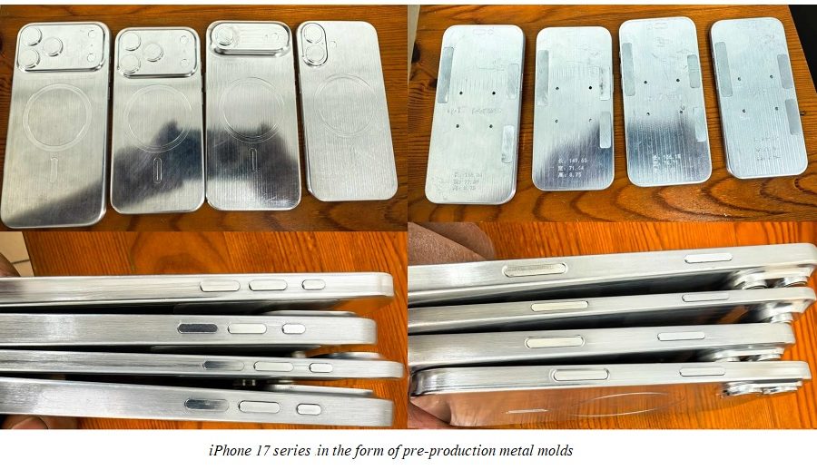 एप्पलको आईफोन १७ सिरिजका डमीहरू मेटल मोल्डसमा देखा परे