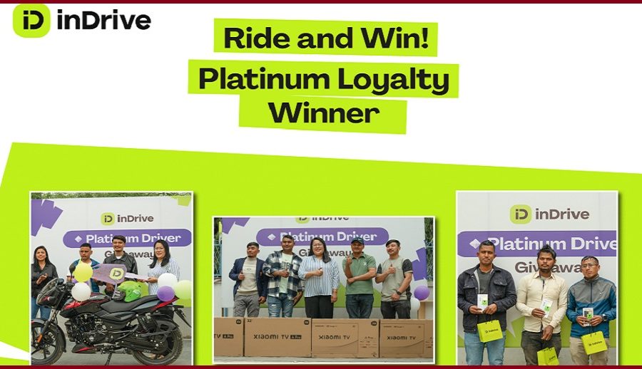 इनड्राइभको “राइड एण्ड विन“ प्लाटिनम ड्राइभर गिभअवे क्याम्पेन सम्पन्न
