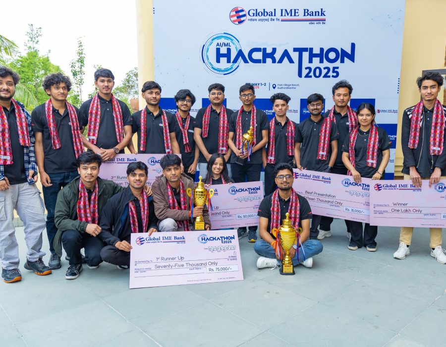 ग्लोबल आइएमई बैंकले आयोजना गरेको ‘ह्याकाथन’ सम्पन्न, क्याल्कुलुसले प्रथम हुँदै पायो एक लाख रुपैयाँ पुरस्कार