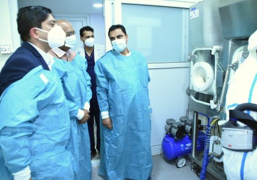 स्वास्थ्य मन्त्री पौडेलद्वारा महामारीमा उपयोग गरिने उच्च प्रविधियुक्त प्रयोगशाला उद्घाटन