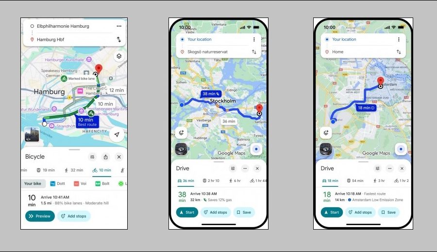युरोपमा गुगल म्याप्सले थप्यो थुप्रै अपडेट