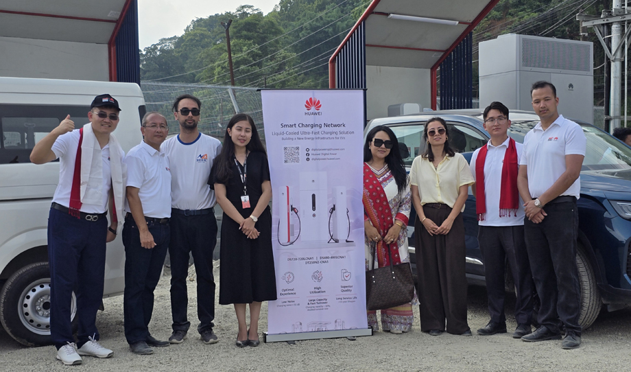 Huawei Nepal officially launched its FusionCharge smart EV charging network