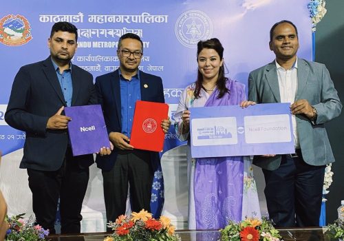 सिप मेला २०८२ का लागि काठमाडौं महानगरपालिका र एनसेल फाउन्डेसनबीच सम्झौता पत्रमा हस्ताक्षर