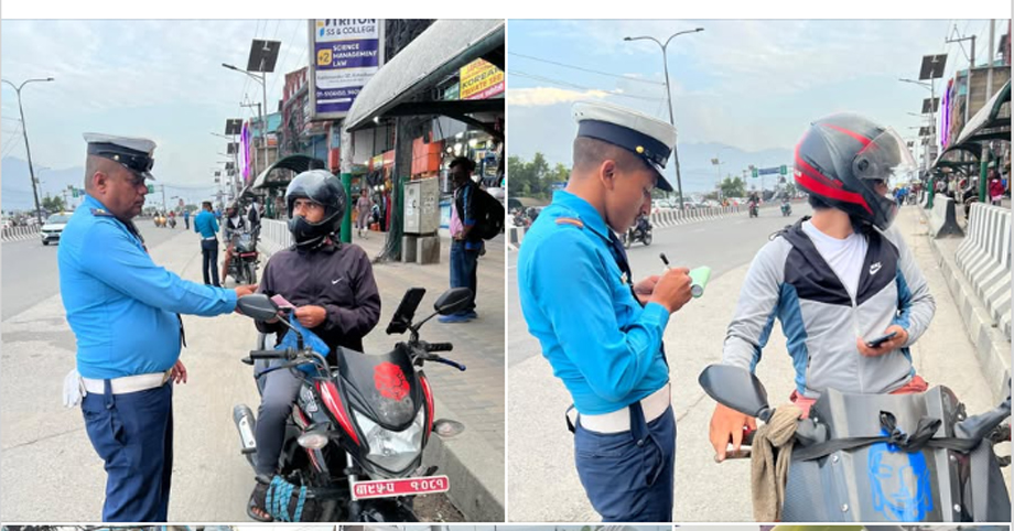 ट्राफिक कारबाहीमा १९ लाख ३१ हजार राजस्व सङ्कलन