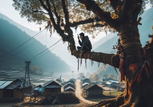 मुगुमा नेटवर्कले काम नगर्दा स्थानीयलाई सास्ती, मोबाइलमा कुरा गर्न रुख चढ्नुपर्ने बाध्यता