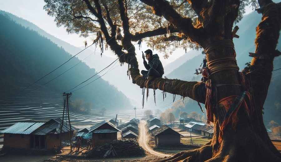 हुम्लामा अझै रुख चढेर फोन गर्नुपर्ने बाध्यता कायमै