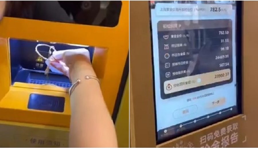चीनले सिक्कासँग सुनका गहना साट्ने “एटीएम” मेसिनहरू स्थापना गर्न थाल्यो