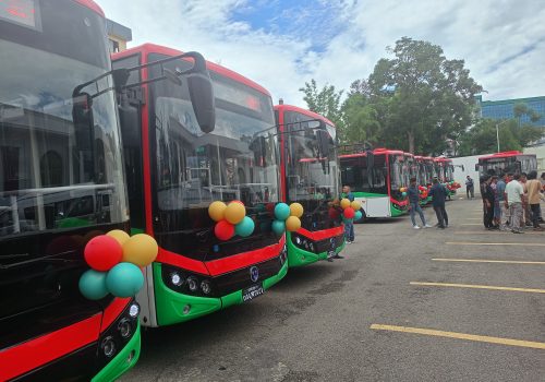 महानगर यातायातद्वारा विद्युतीय बस सेवा शुभारम्भ