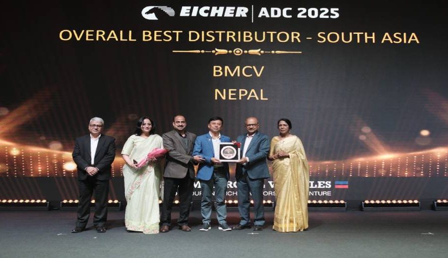 बतास एमएडब्ल्यू कमर्सियल भेहिकललाई भोल्भो आइसरको “सर्वश्रेष्ठ वितरक–दक्षिण एसिया” को उपाधि