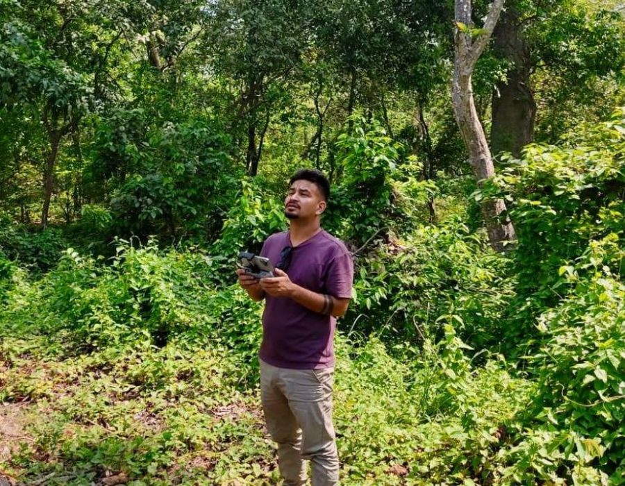 रौतहटमा ‘ड्रोन’बाट वनक्षेत्रको निगरानी