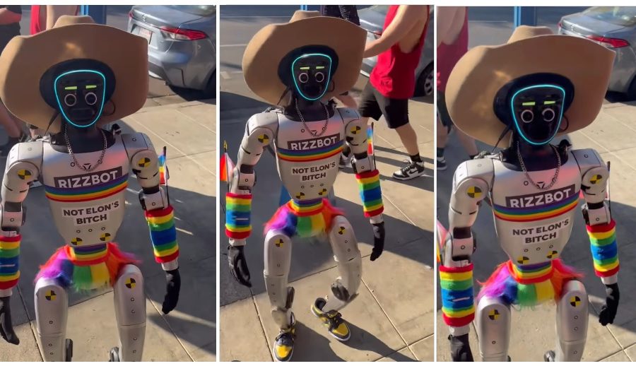 लस एन्जलसको सडकमा दौडियो रंगिन रोबोट